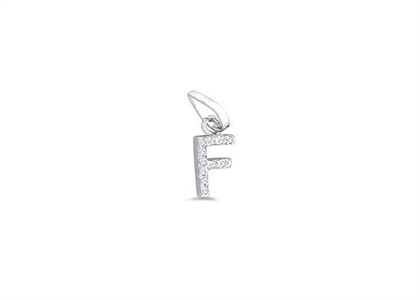 Rhodium Plated | Alphabet Pendants